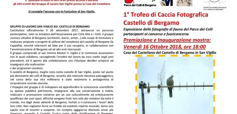 immagine Premiazione 1° Trofeo di Caccia Fotografica Castello di Bergamo e inaugurazione mostra