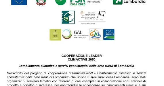 Immagine COOPERAZIONE LEADER -  CLIMACTIVE 2050: Cambiamento climatico e servizi ecosistemici nelle aree rurali di Lombardia
